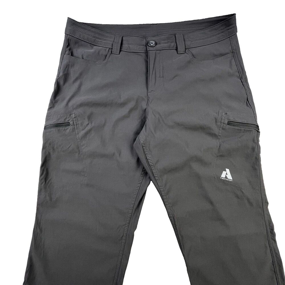 Eddie Bauer First Ascent Pants Women’s 12P Gray Cargo Trail Hiking Outdoor